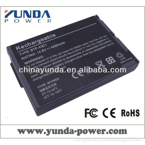 100% Compatible laptop battery for Acer BTP-43D1 Travelmate 220 230 260 280 230XC 230XV 233LC